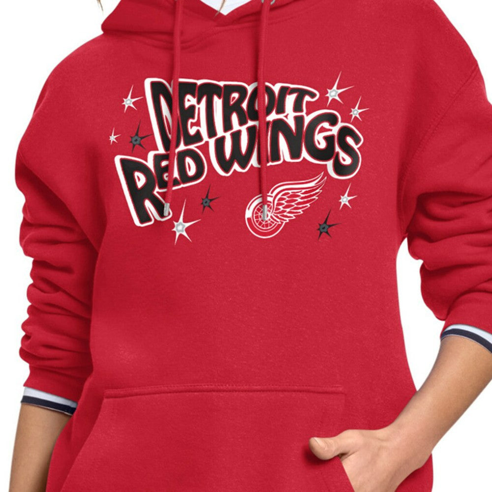 Detroit Red Wings Starter Women's Fireworks Fleece Hoodie - Red - NHL