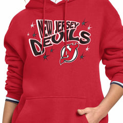New Jersey Devils Starter Women's Fireworks Fleece Hoodie - Red - NHL