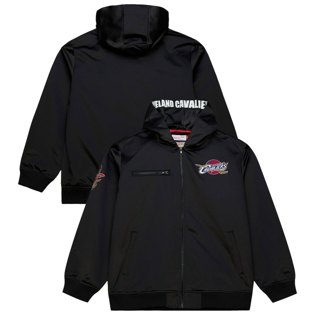 Cleveland Cavaliers Hardwood Classics Nights Walk the Tunnel Satin Bomber Full-Snap Hooded Jacket Black - NBA