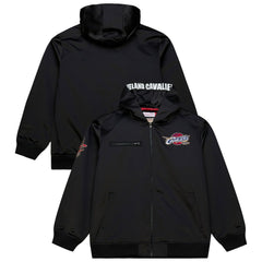 Cleveland Cavaliers Hardwood Classics Nights Walk the Tunnel Satin Bomber Full-Snap Hooded Jacket Black - NBA
