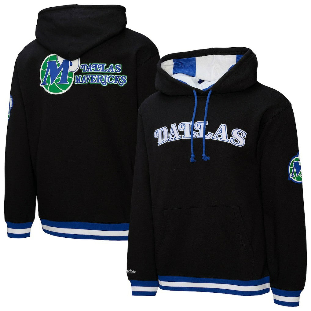 Dallas Mavericks Hardwood Classics Nights Playmaker Fleece Hoodie Black - NBA