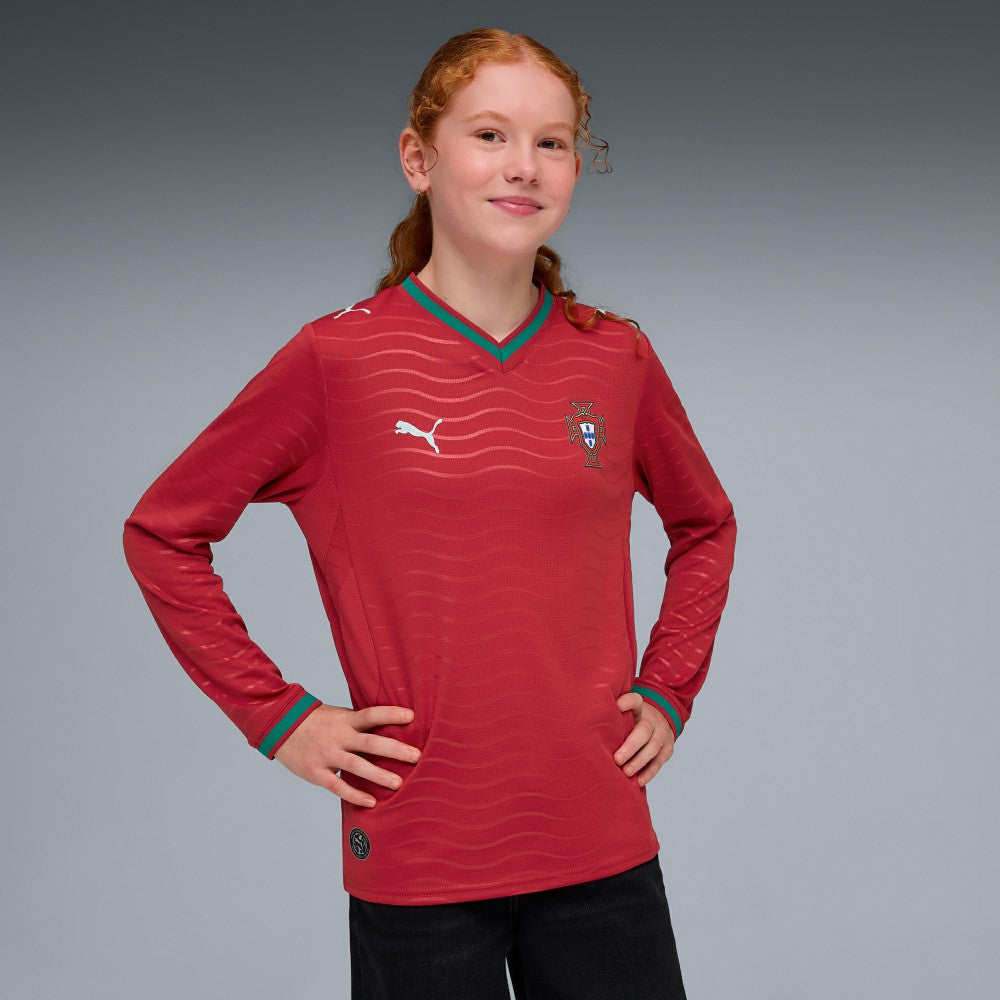 Portugal National Team Youth 2026 Home Replica Long Sleeve Jersey Red | Puma discount