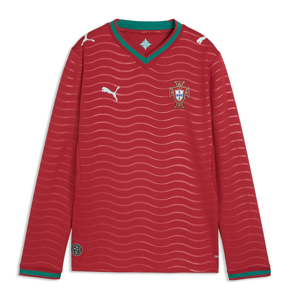Portugal National Team Youth 2026 Home Replica Long Sleeve Jersey Red | Puma discount