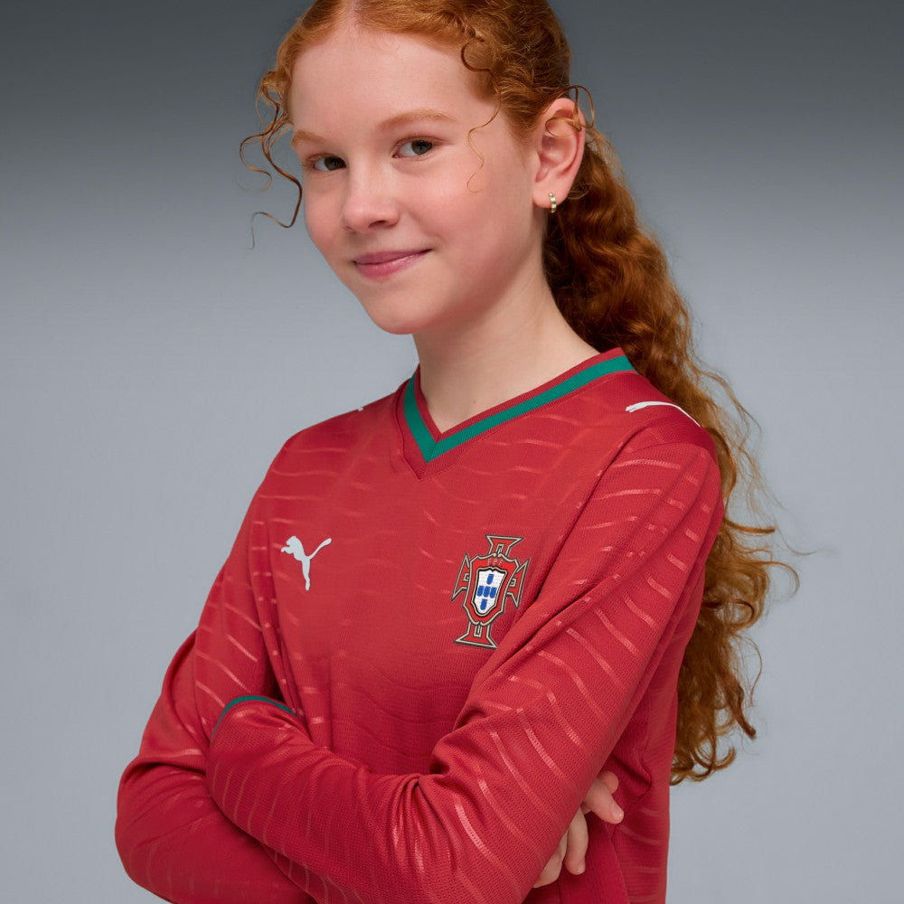 Portugal National Team Youth 2026 Home Replica Long Sleeve Jersey Red | Puma discount