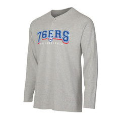 Philadelphia 76ers Concepts Sport Hawthorn Thermal Knit Long Sleeve Henley T-Shirt Gray - NBA
