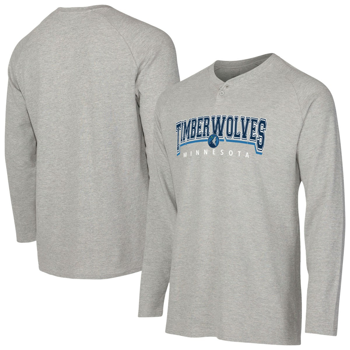 Minnesota Timberwolves Concepts Sport Hawthorn Thermal Knit Long Sleeve Henley T-Shirt Gray - NBA