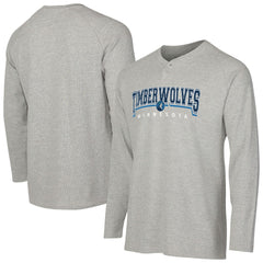 Minnesota Timberwolves Concepts Sport Hawthorn Thermal Knit Long Sleeve Henley T-Shirt Gray - NBA