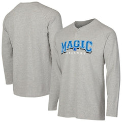 Orlando Magic Concepts Sport Hawthorn Thermal Knit Long Sleeve Henley T-Shirt Gray - NBA