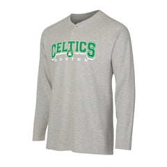 Boston Celtics Concepts Sport Hawthorn Thermal Knit Long Sleeve Henley T-Shirt Gray - NBA