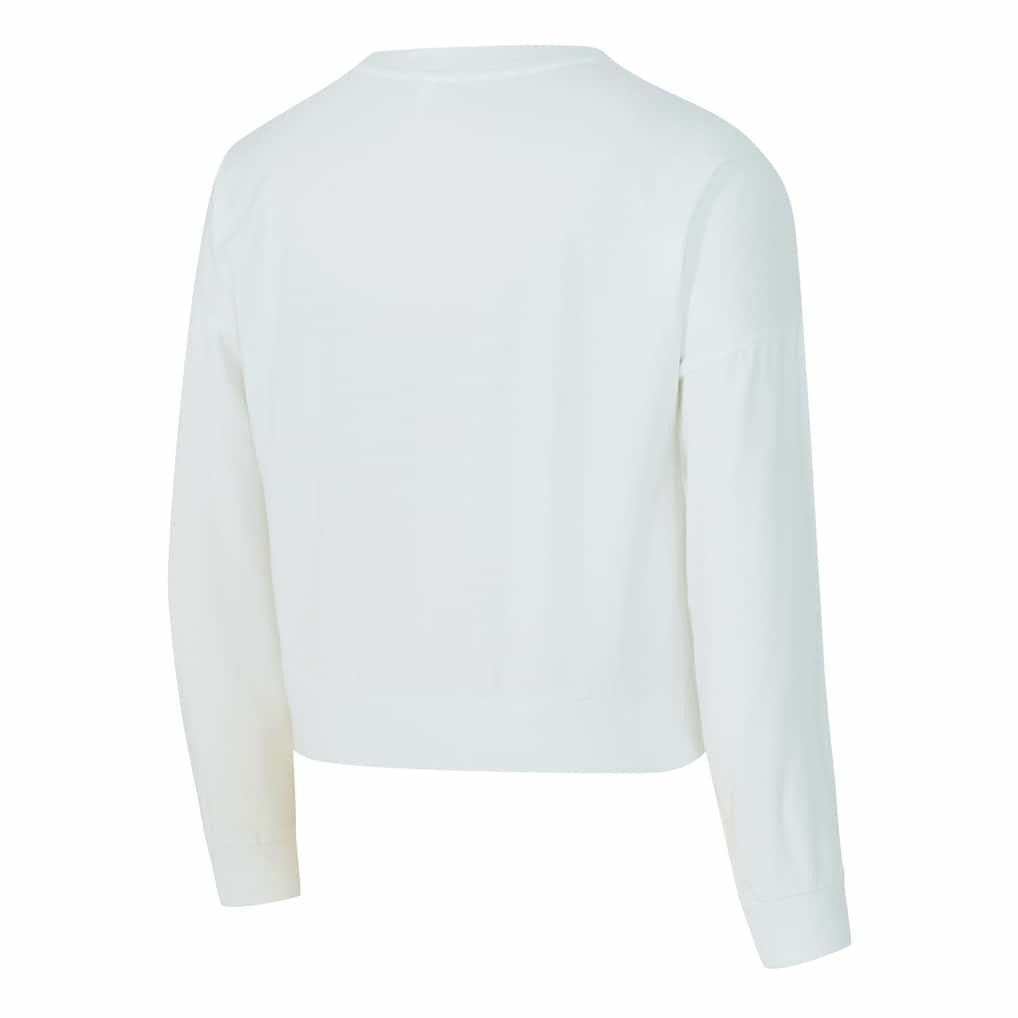 Cleveland Cavaliers Concepts Sport Women's Laney Chenille Cropped Long Sleeve T-Shirt White - NBA