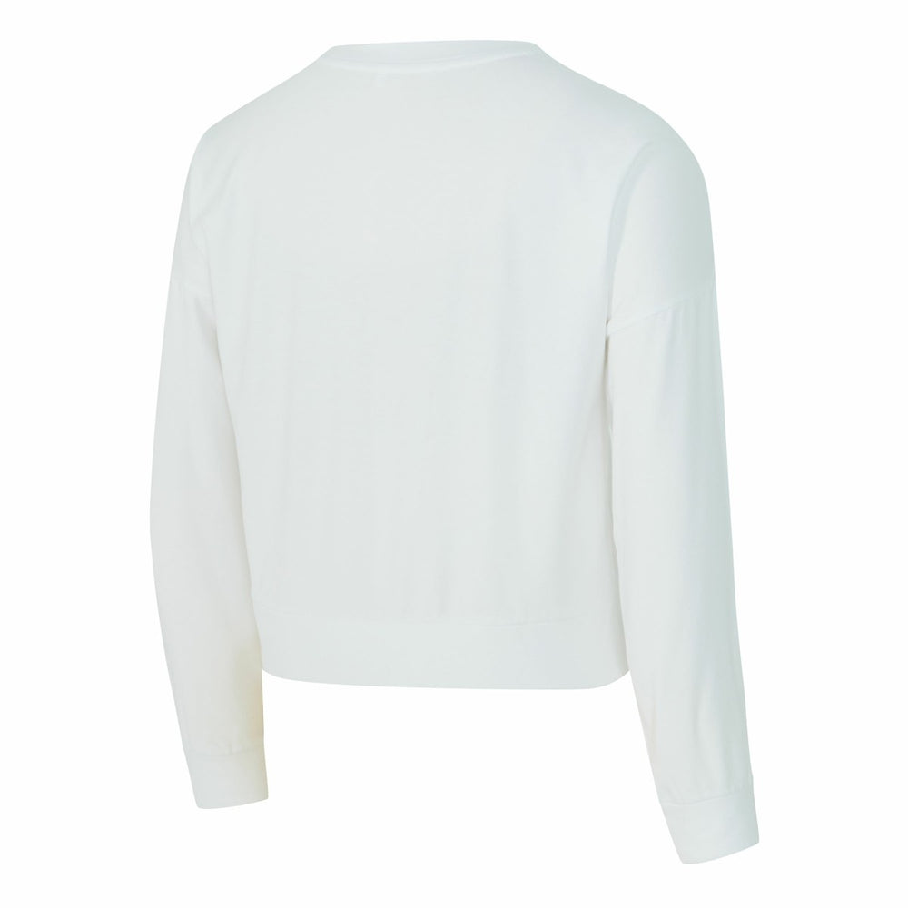 Los Angeles Lakers Concepts Sport Women's Laney Chenille Cropped Long Sleeve T-Shirt White - NBA