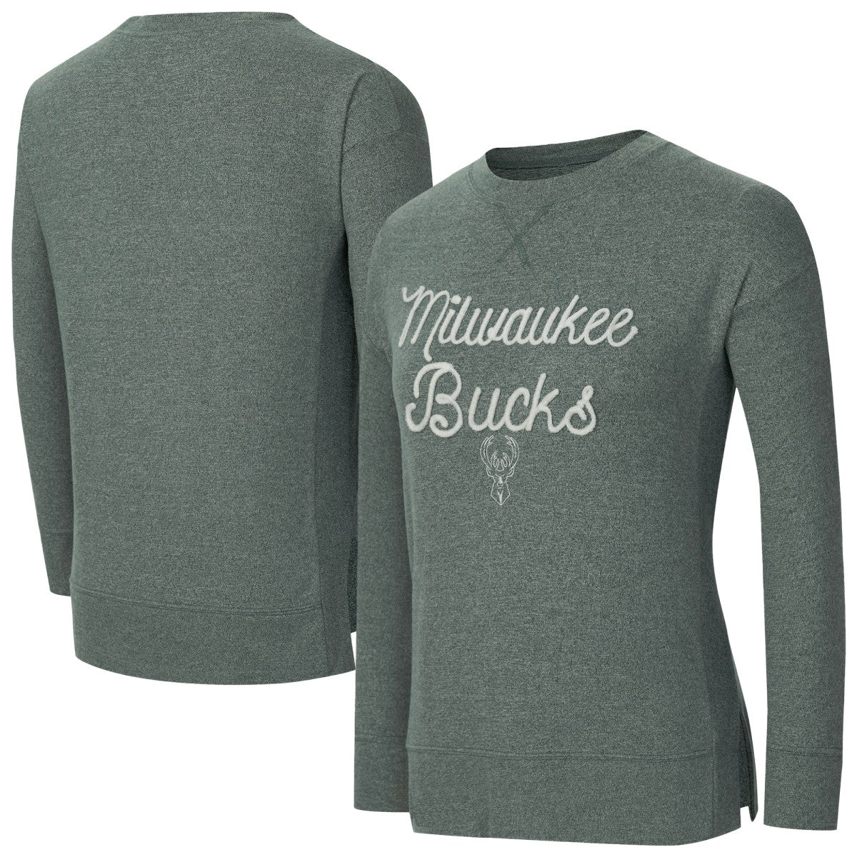 Milwaukee Bucks Concepts Sport Women's Rigor Long Sleeve Jersey T-Shirt Hunter Green - NBA
