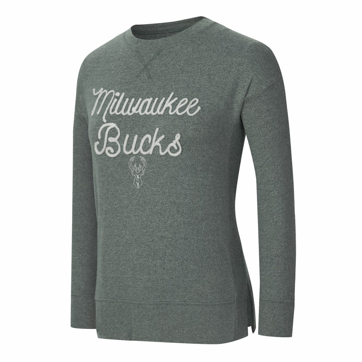 Milwaukee Bucks Concepts Sport Women's Rigor Long Sleeve Jersey T-Shirt Hunter Green - NBA