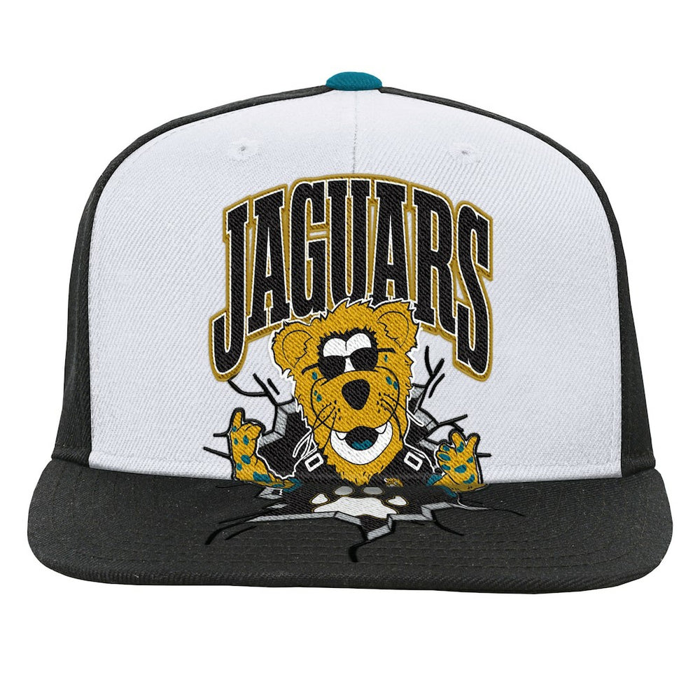 Jacksonville Jaguars Youth Team Mascot Snapback Hat White | Mitchell & Ness