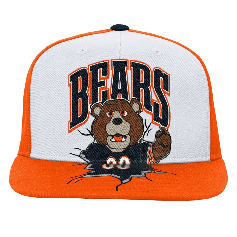 Chicago Bears Youth Team Mascot Snapback Hat White | Mitchell & Ness