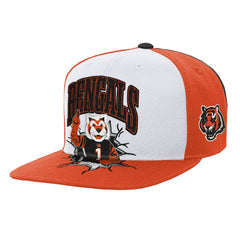Cincinnati Bengals Youth Team Mascot Snapback Hat White | Mitchell & Ness