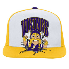 Minnesota Vikings Youth Team Mascot Snapback Hat White | Mitchell & Ness