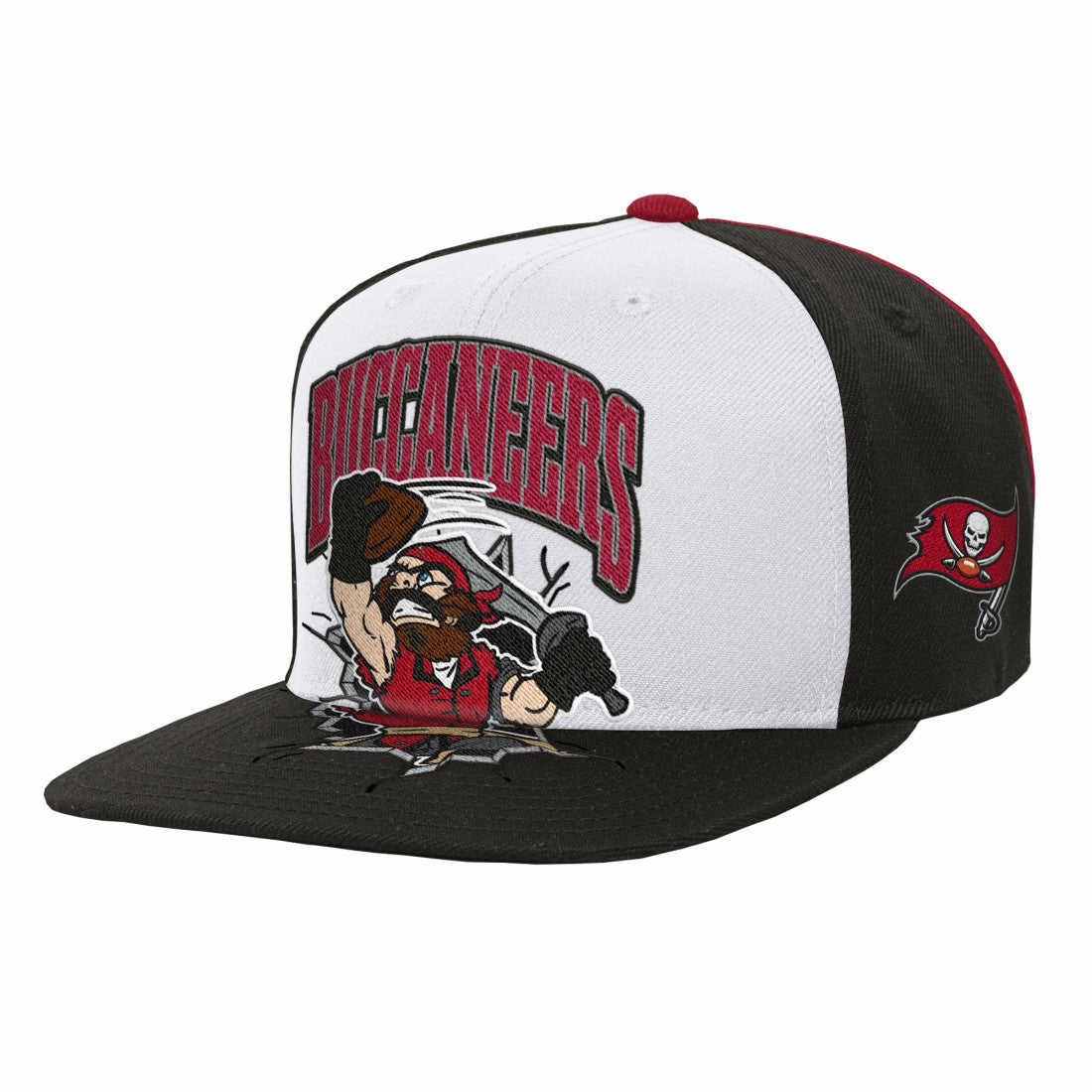 Tampa Bay Buccaneers Youth Team Mascot Snapback Hat White | Mitchell & Ness