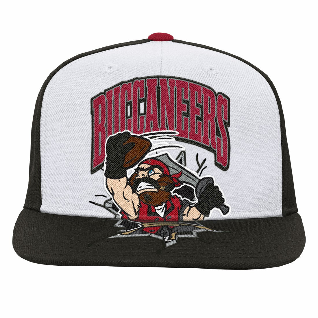 Tampa Bay Buccaneers Youth Team Mascot Snapback Hat White | Mitchell & Ness