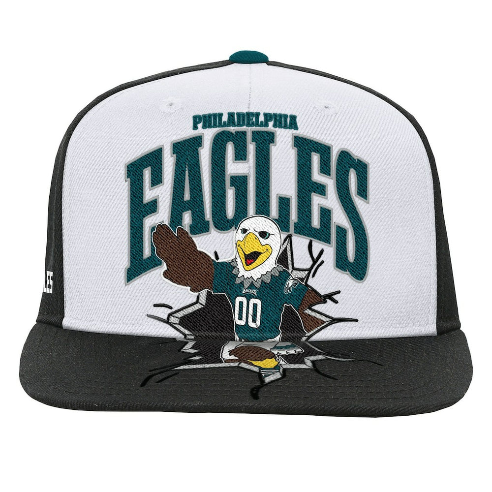 Philadelphia Eagles Youth Team Mascot Snapback Hat White | Mitchell & Ness