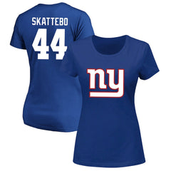 Cam Skattebo New York Giants Women's Plus Size Name & Number Scoop Neck T-Shirt Royal | Fanatics