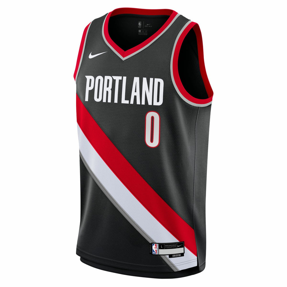 Damian Lillard Portland Trail Blazers Youth Swingman Jersey Icon Edition Black - NBA