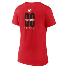 Atlanta Hawks Women's Center Court Name & Number Custom V-Neck T-Shirt Red - NBA