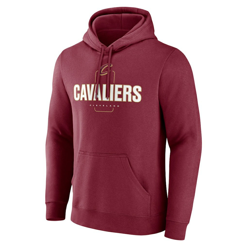 Cleveland Cavaliers Center Court Name & Number Custom Hoodie Wine - NBA