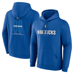 Dallas Mavericks Center Court Name & Number Custom Hoodie Blue - NBA