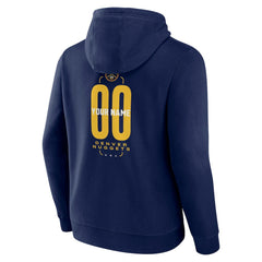 Denver Nuggets Center Court Name & Number Custom Hoodie Navy - NBA