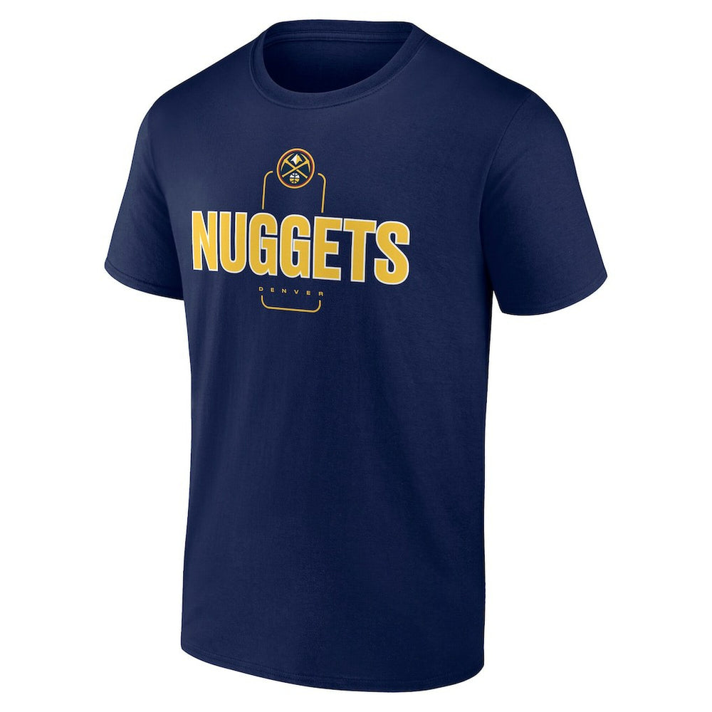 Denver Nuggets Center Court Name & Number Custom T-Shirt Navy - NBA