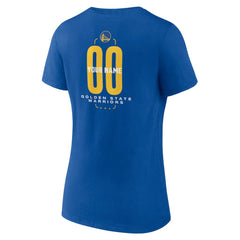 Golden State Warriors Women's Center Court Name & Number Custom V-Neck T-Shirt Royal - NBA