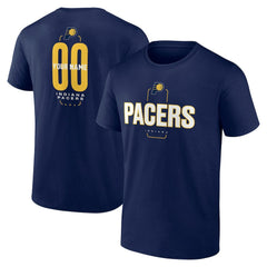 Indiana Pacers Center Court Name & Number Custom T-Shirt Navy - NBA