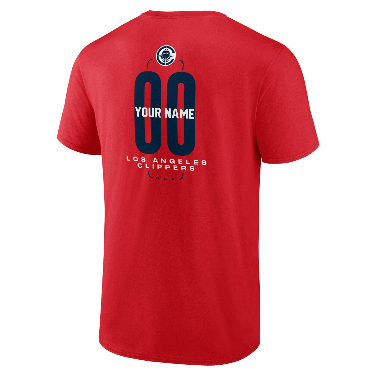 LA Clippers Center Court Name & Number Custom T-Shirt Red - NBA
