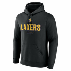 Los Angeles Lakers Center Court Name & Number Custom Hoodie Black - NBA