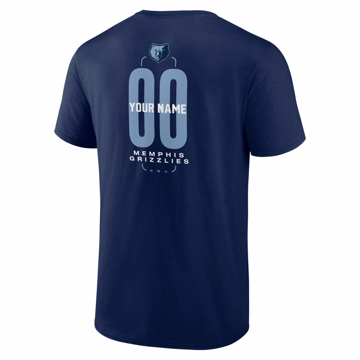 Memphis Grizzlies Center Court Name & Number Custom T-Shirt Navy - NBA