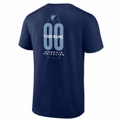 Memphis Grizzlies Center Court Name & Number Custom T-Shirt Navy - NBA