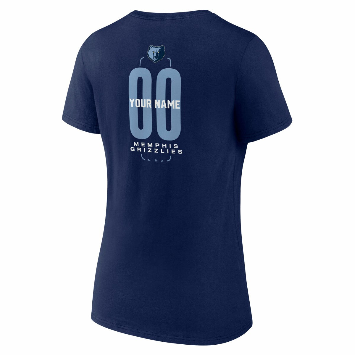 Memphis Grizzlies Women's Center Court Name & Number Custom V-Neck T-Shirt Navy - NBA