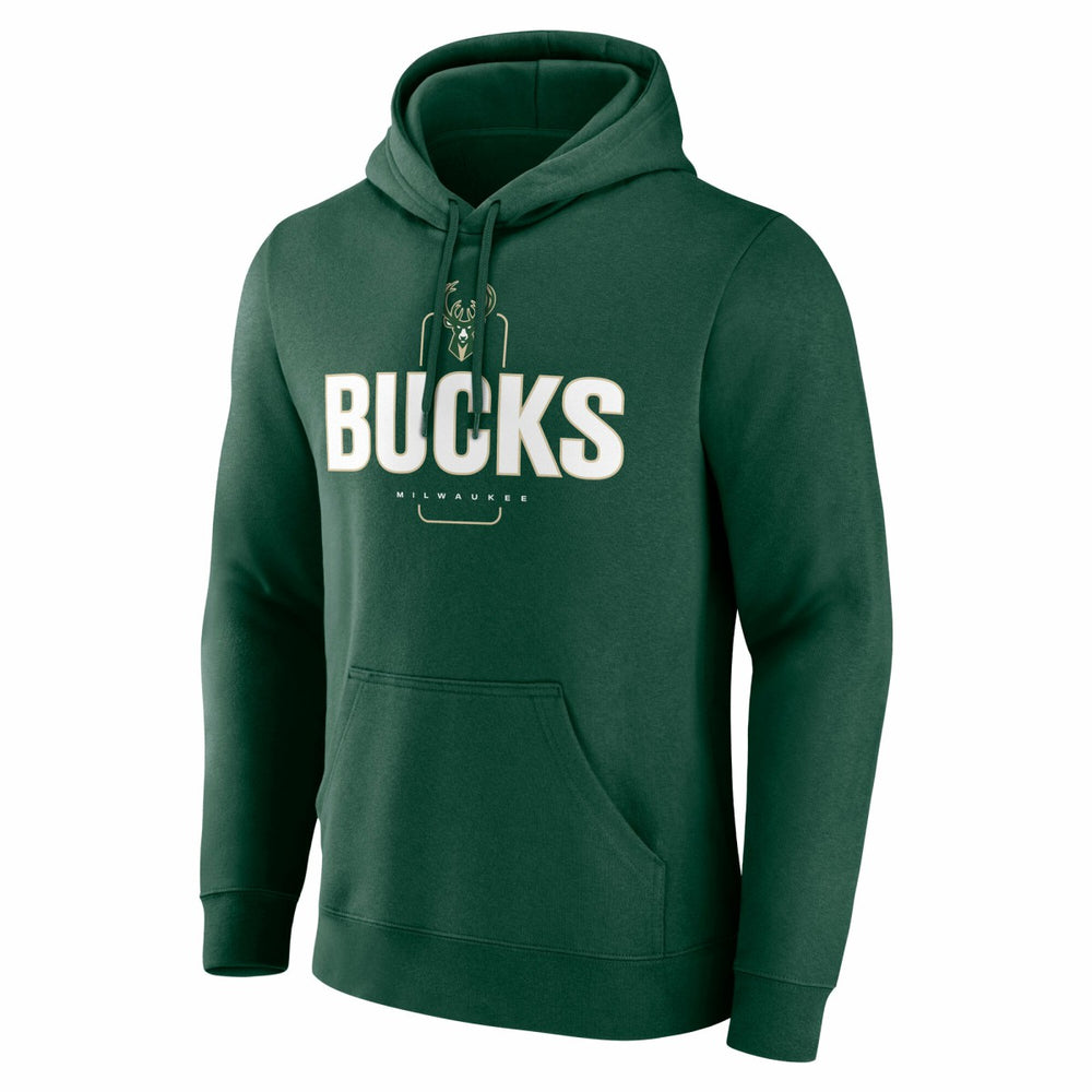 Milwaukee Bucks Center Court Name & Number Custom Hoodie Hunter Green - NBA