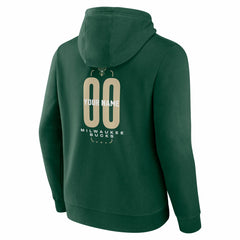 Milwaukee Bucks Center Court Name & Number Custom Hoodie Hunter Green - NBA