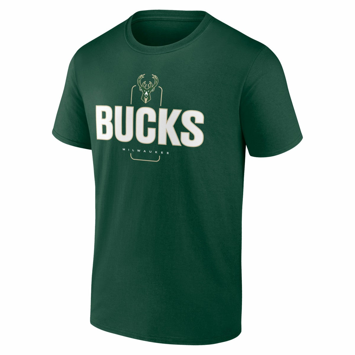 Milwaukee Bucks Center Court Name & Number Custom T-Shirt Hunter Green - NBA