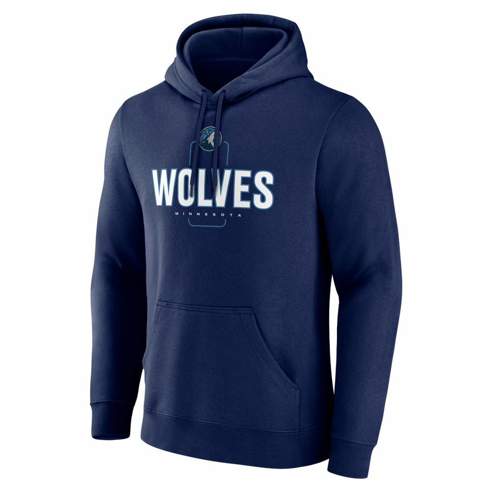 Minnesota Timberwolves Center Court Name & Number Custom Hoodie Navy - NBA