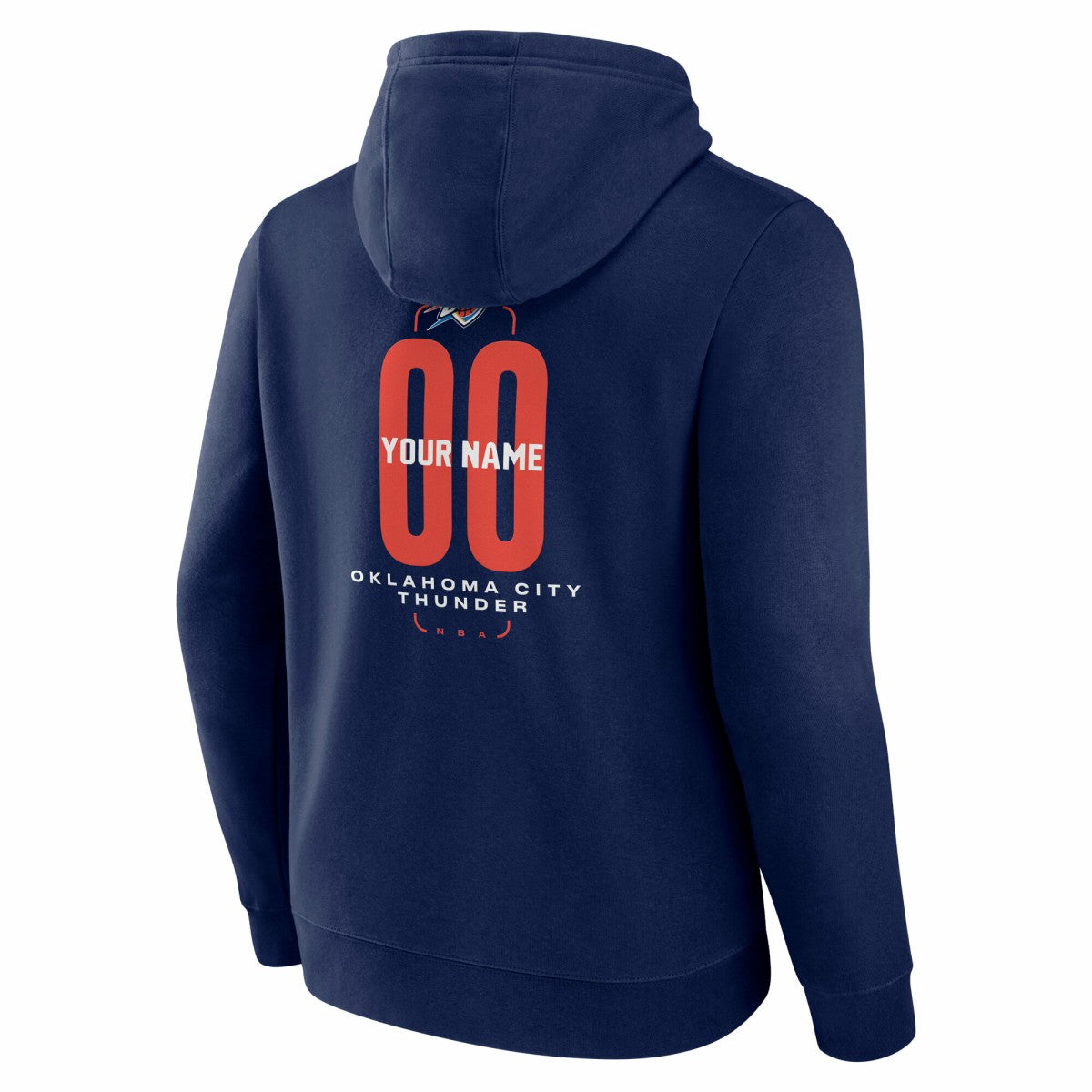 Oklahoma City Thunder Center Court Name & Number Custom Hoodie Navy - NBA