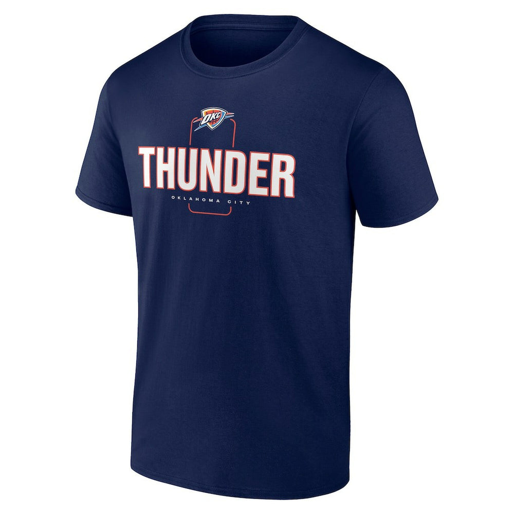 Oklahoma City Thunder Center Court Name & Number Custom T-Shirt Navy - NBA