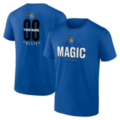 Orlando Magic Center Court Name & Number Custom T-Shirt Blue - NBA