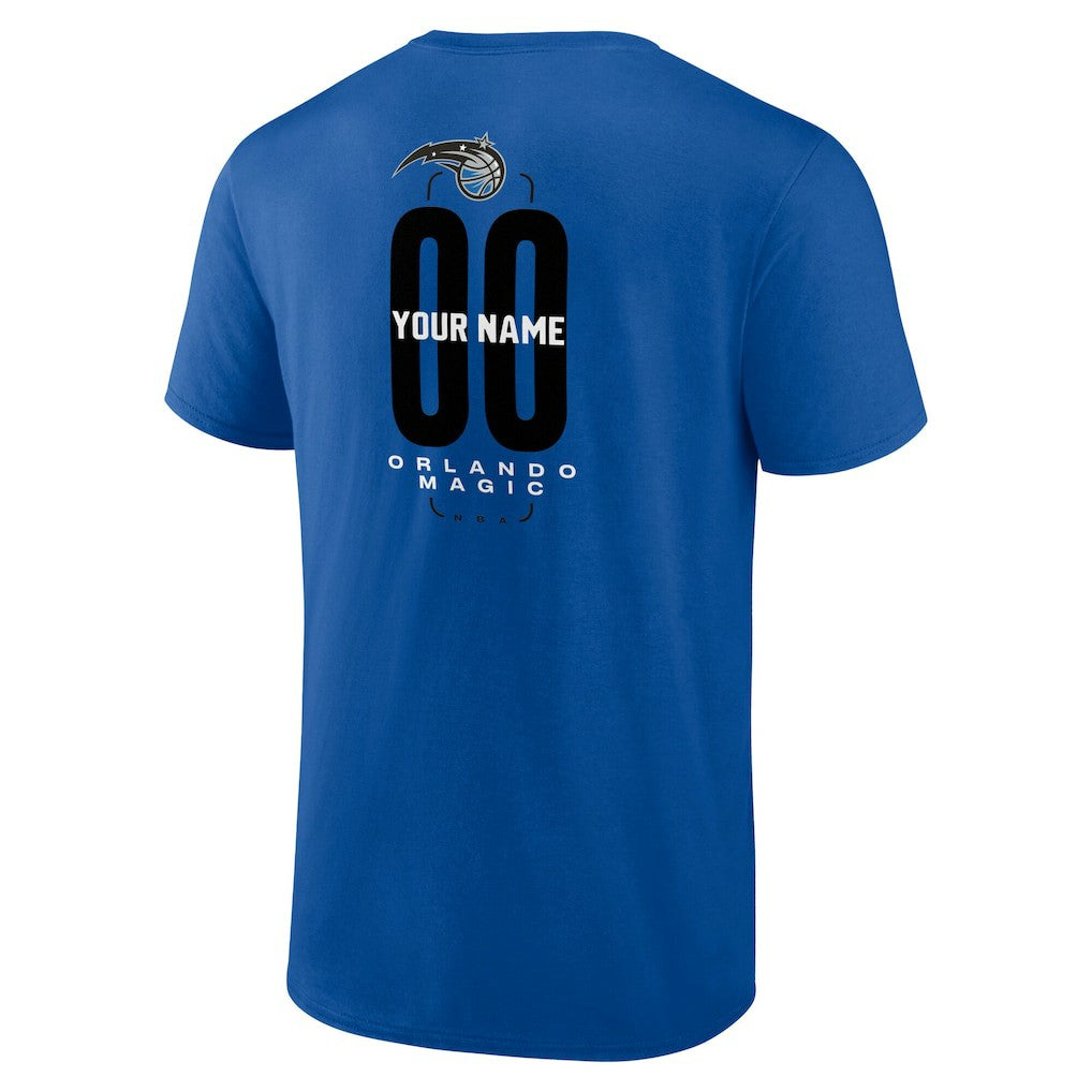 Orlando Magic Center Court Name & Number Custom T-Shirt Blue - NBA