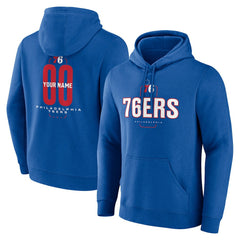 Philadelphia 76ers Center Court Name & Number Custom Hoodie Royal - NBA
