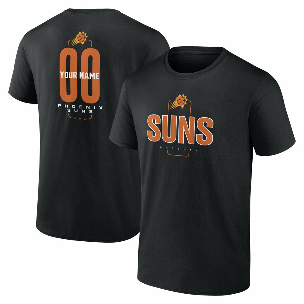 Phoenix Suns Center Court Name & Number Custom T-Shirt Black - NBA