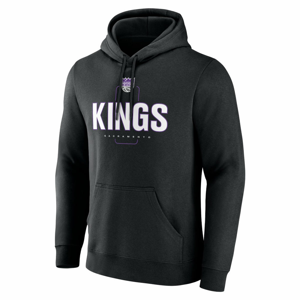 Sacramento Kings Center Court Name & Number Custom Hoodie Black - NBA