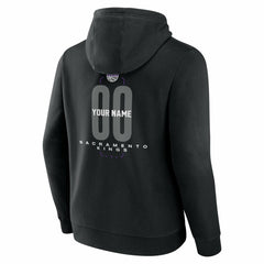 Sacramento Kings Center Court Name & Number Custom Hoodie Black - NBA